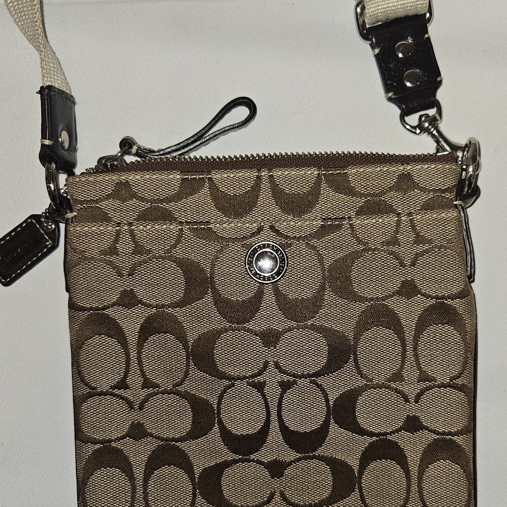 Coach Brown and Tan Crossbody Bag